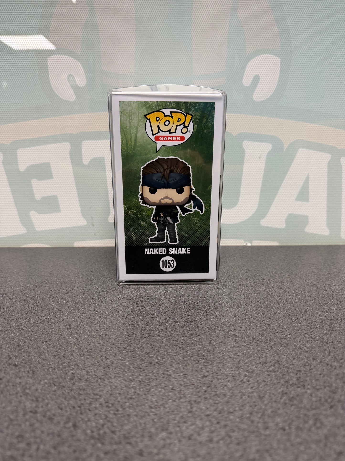 Naked Snake Funko Pop! #1053 – illustrated side panel of box
