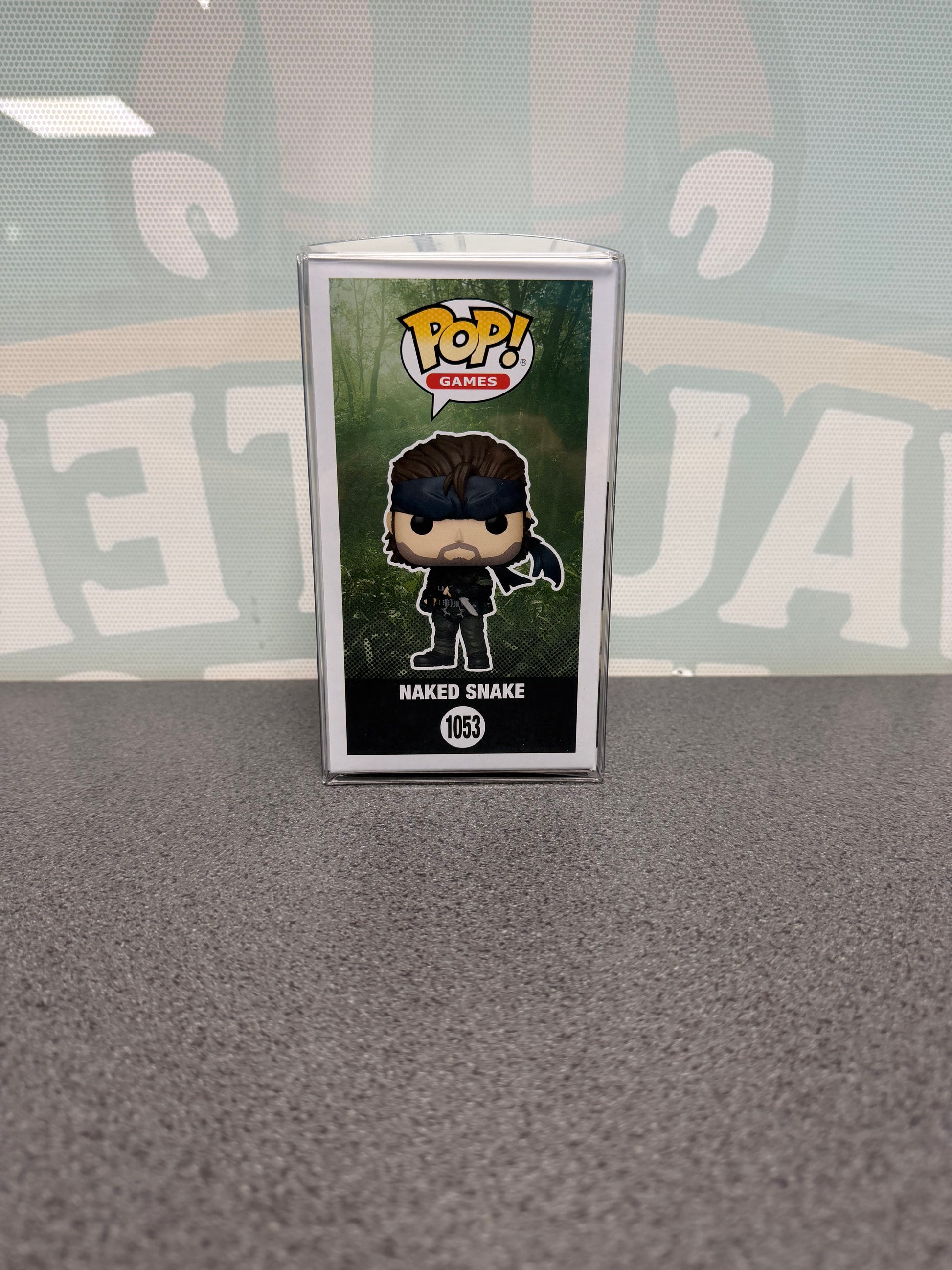 Naked Snake Funko Pop! #1053 – illustrated side panel of box