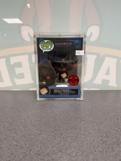 Malthus with Annabelle Funko Pop! Digital #108 – front of box with NFT Release sticker