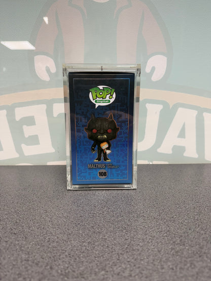 Malthus with Annabelle Funko Pop! Digital #108 – illustrated side panel of box