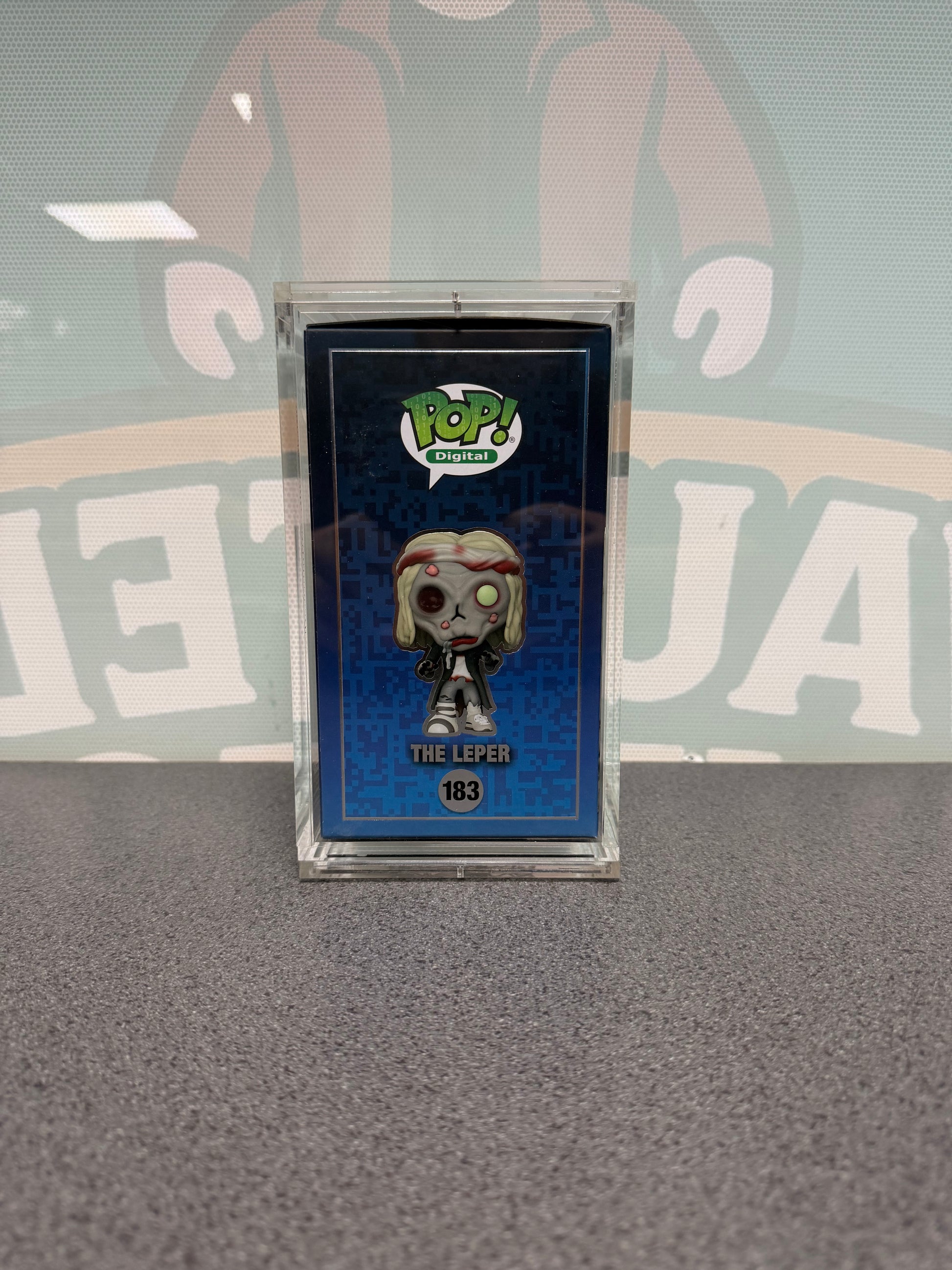 The Leper Funko Pop! Digital #183 – illustrated side panel of box