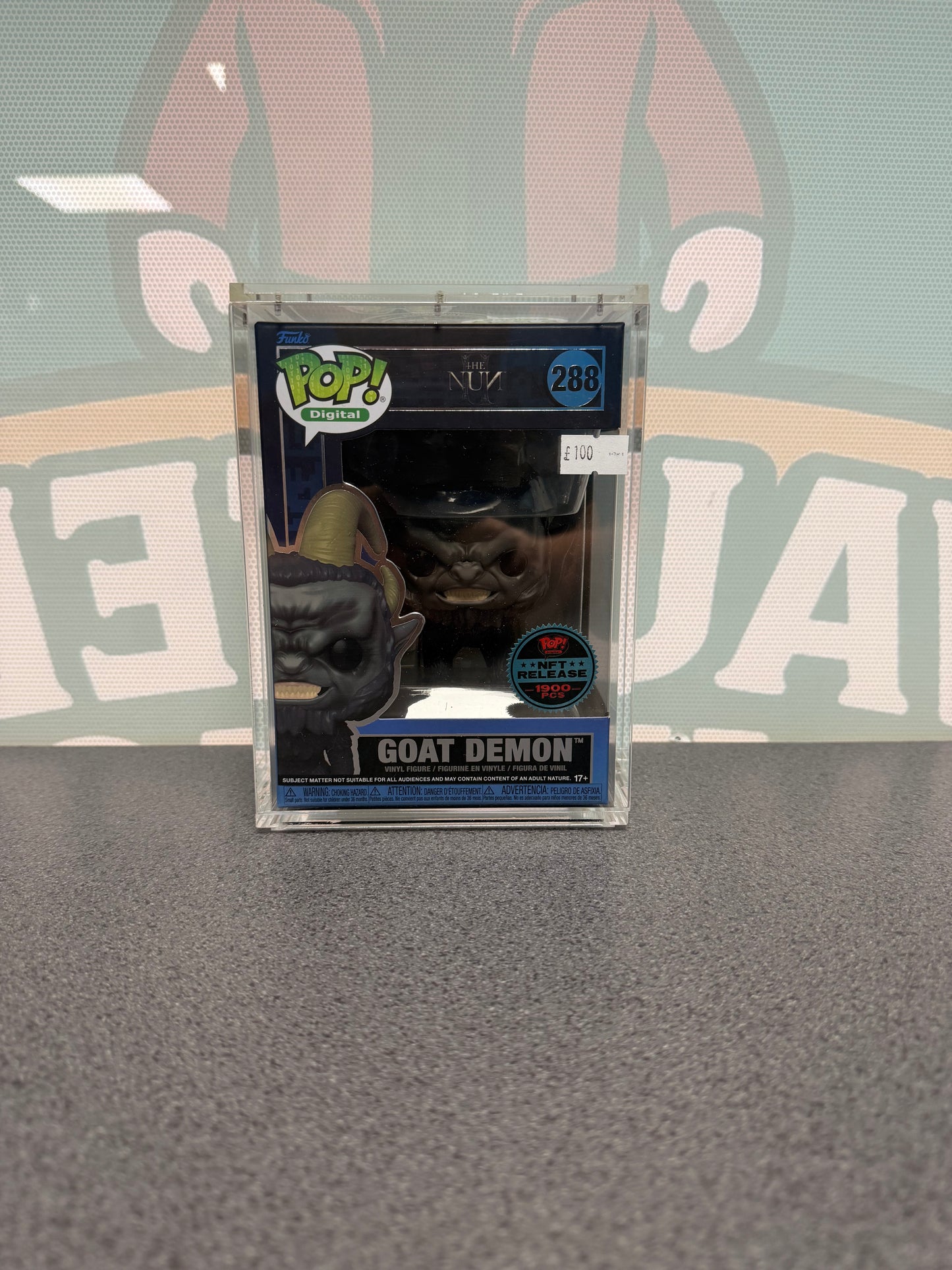Goat Demon Funko Pop! Digital #288 – front of box with NFT Release sticker