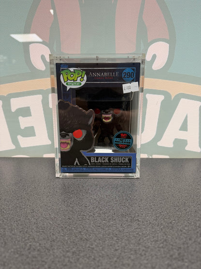 Black Shuck Funko Pop! Digital #290 – front of box with NFT Release sticker