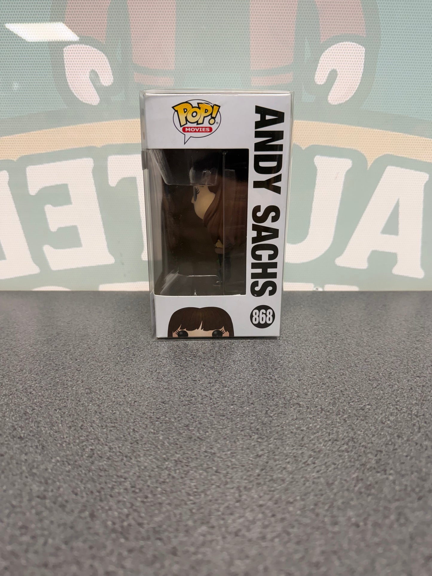 Andy Sachs Funko Pop! #868 – The Devil Wears Prada – window side of box