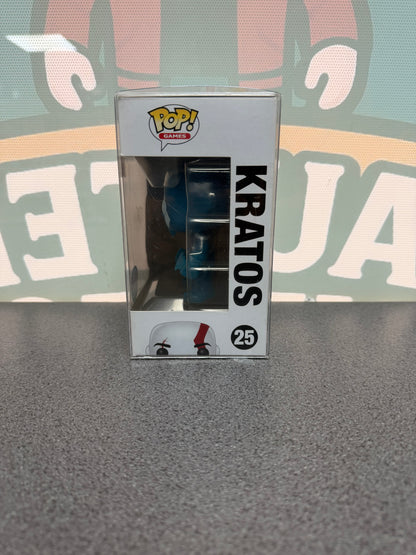 Kratos Funko Pop! #25 Blue – New York Comic Con – God of War – window side of box