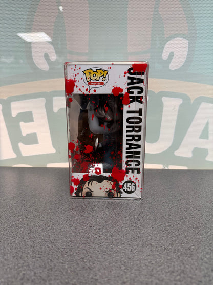 Jack Torrance Funko Pop! #456 Frozen Chase – The Shining – window side of box in red-splatter protector