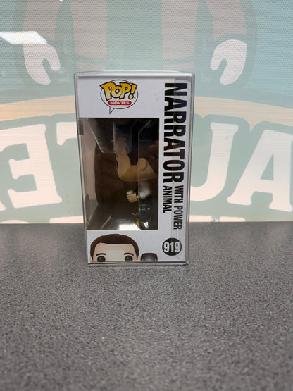 Narrator with Power Animal Funko Pop! #919 Chase – Fight Club – window side of box