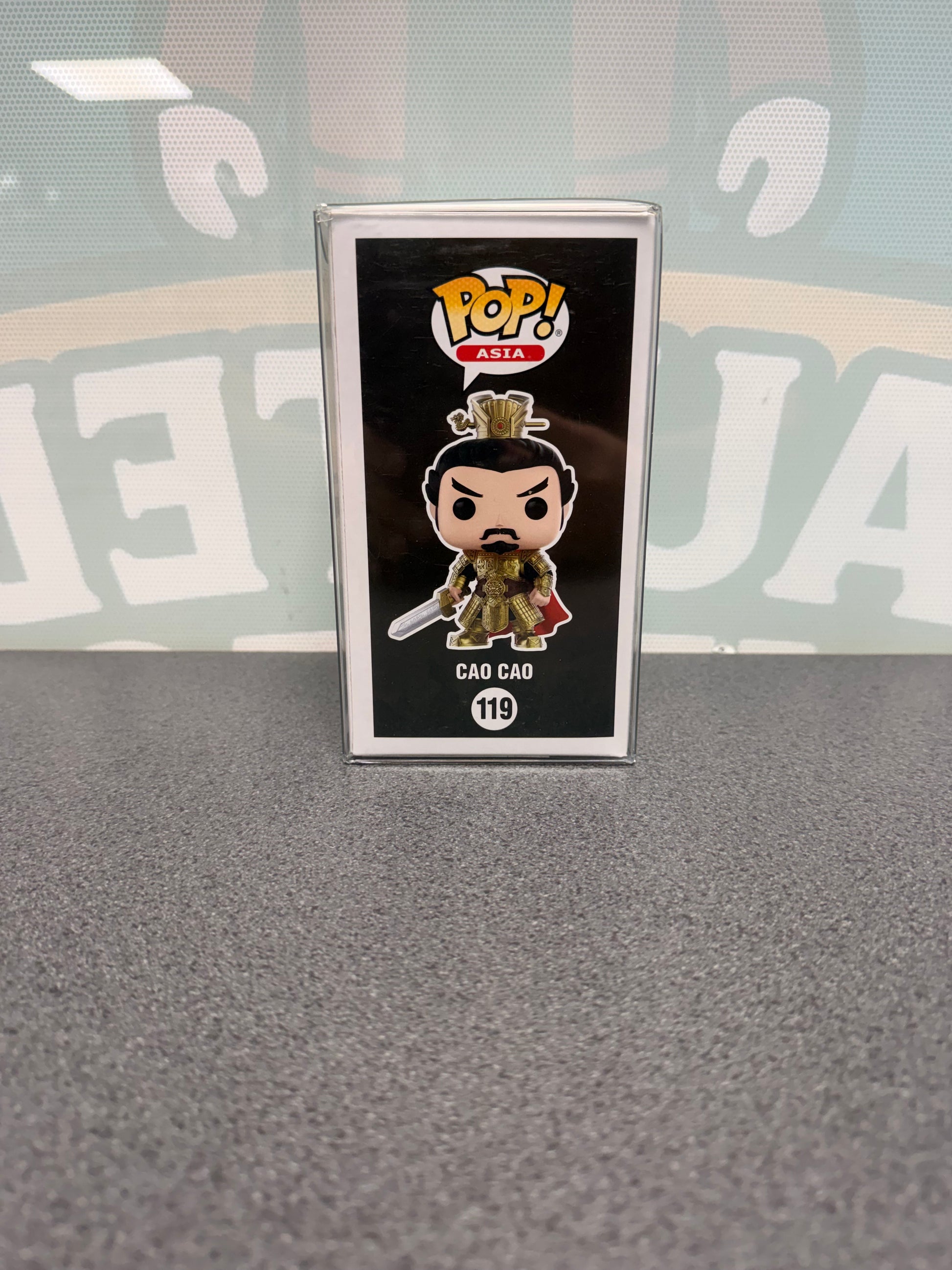 Cao Cao Funko Pop! #119 2021 Limited Edition – Three Kingdoms – illustrated side of box