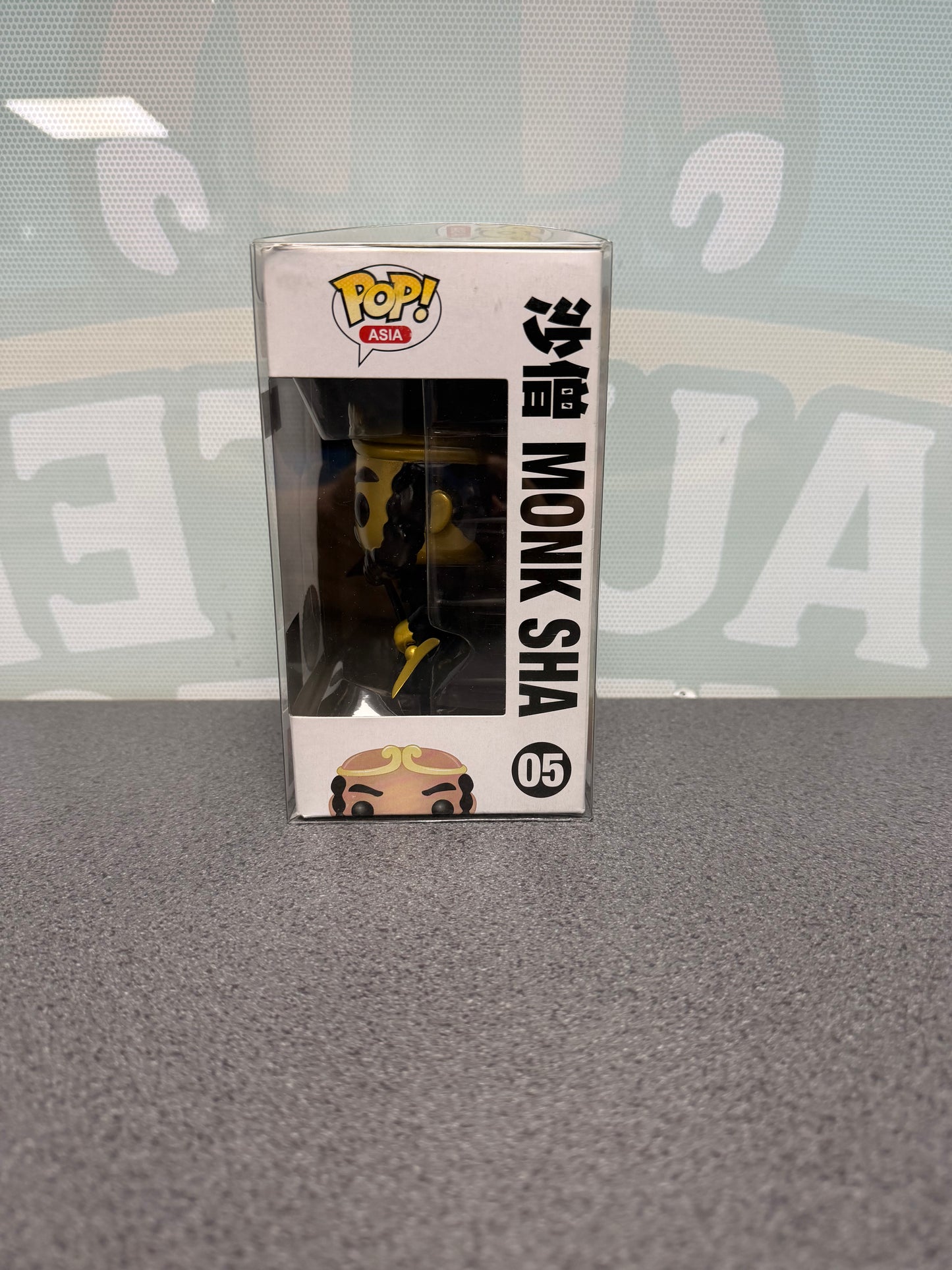 Monk Sha Funko Pop! #05 Convention Exclusive – Monkey King – window side of box