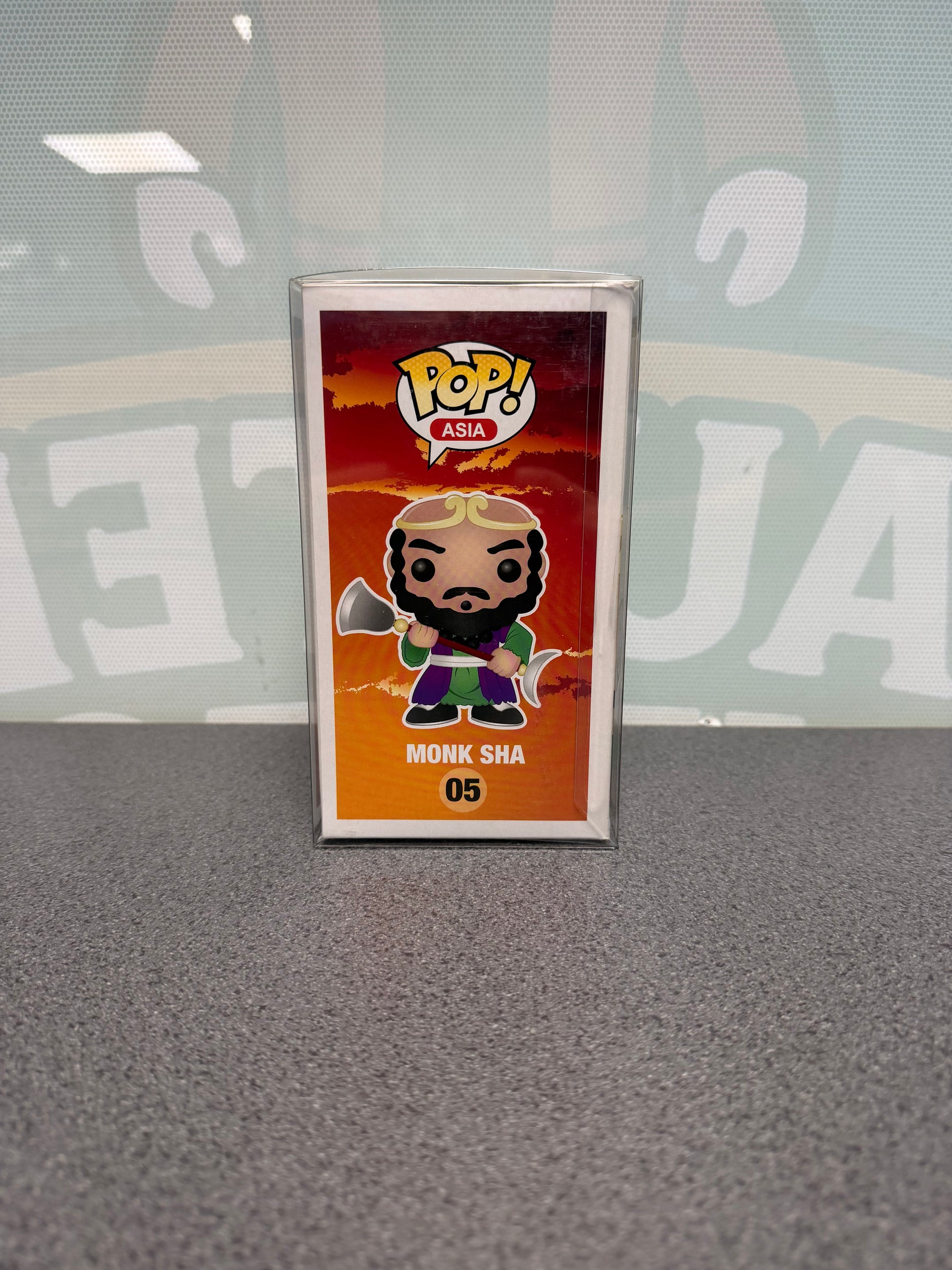 Monk Sha Funko Pop! #05 Convention Exclusive – Monkey King – illustrated side of box