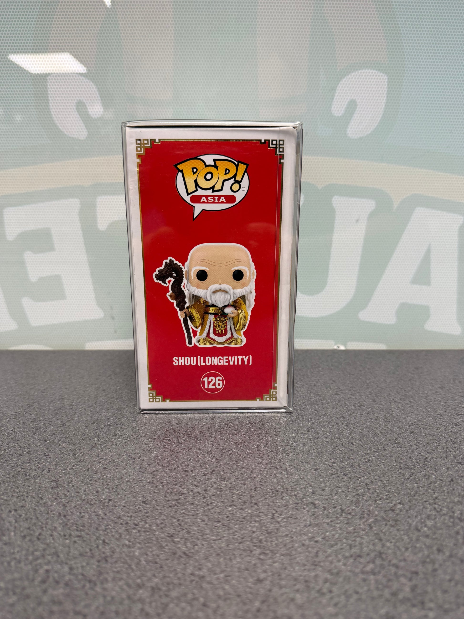 Shou (Longevity) Funko Pop! #126 – Three Immortals – illustrated side of box