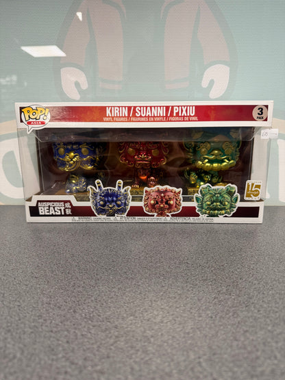 Kirin, Suanni & Pixiu Funko Pop! Asia 3-Pack – Auspicious Beast – MindStyle 15 Years Exclusive