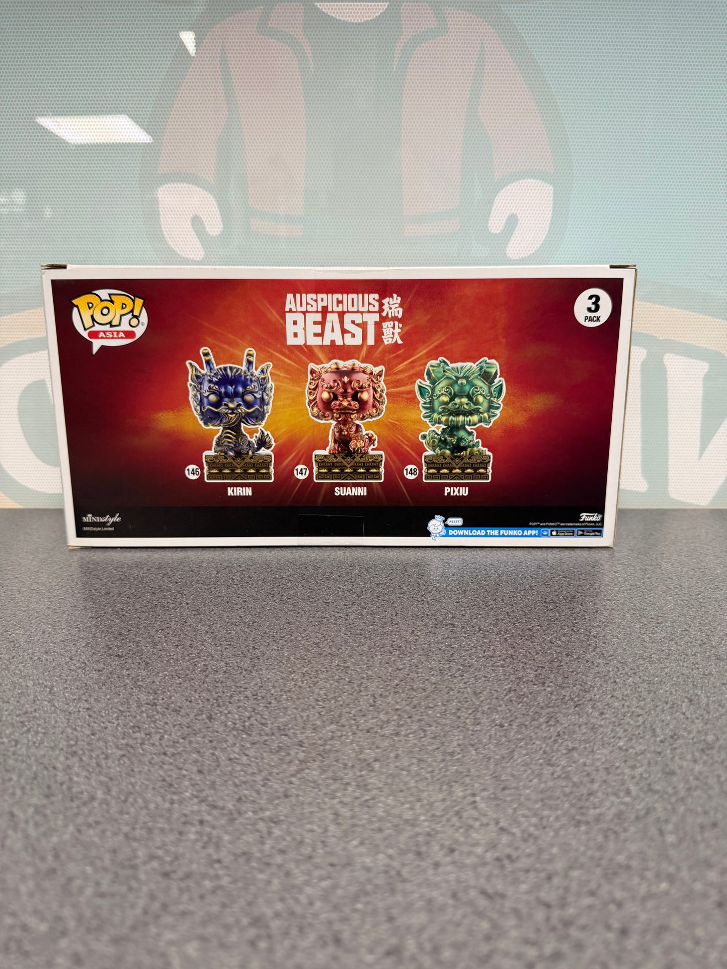 Kirin, Suanni & Pixiu Funko Pop! Asia 3-Pack – Auspicious Beast – MindStyle 15 Years Exclusive