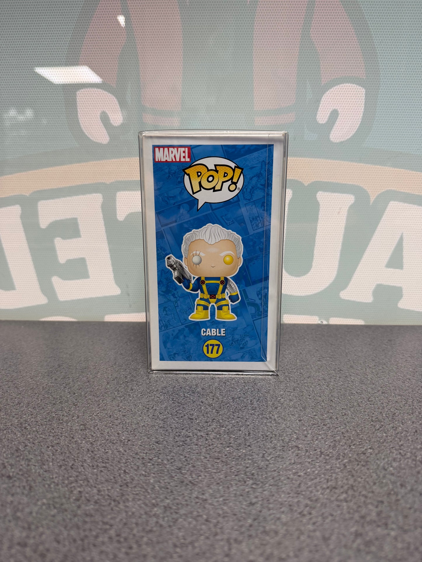 Cable #177 Funko Pop! from Marvel X-Men – other side of box