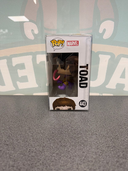 Toad #443 2020 Spring Convention Funko Pop! from Marvel X-Men – window side of box