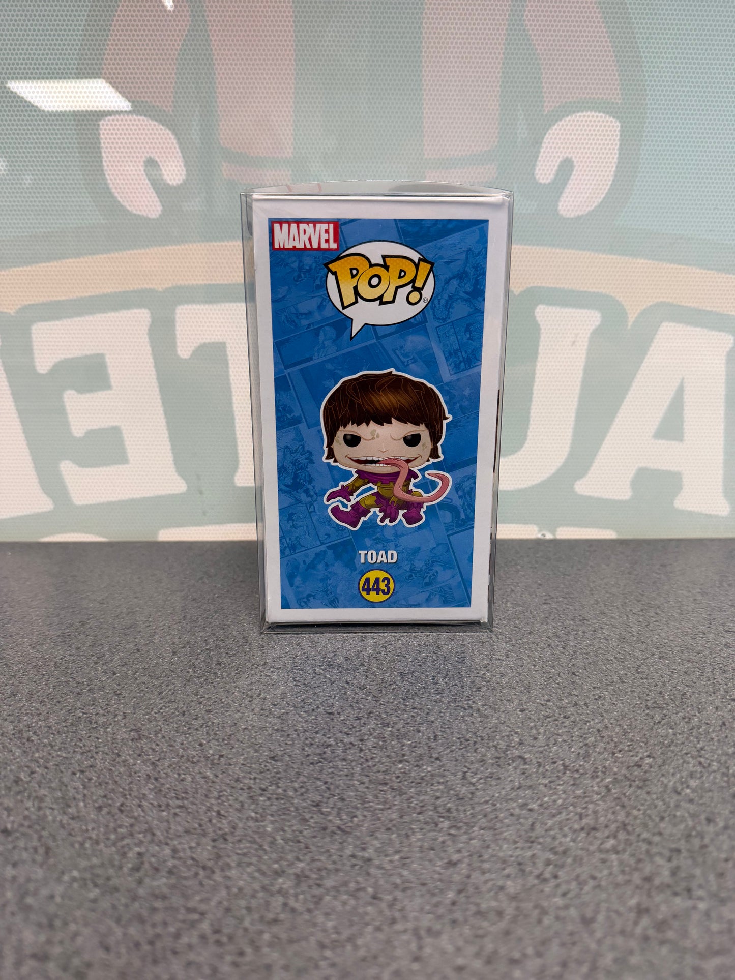 Toad #443 2020 Spring Convention Funko Pop! from Marvel X-Men – other side of box