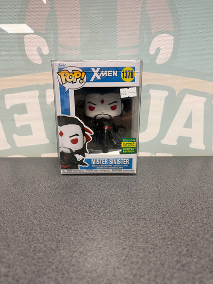 Mister Sinister #1378 2024 Summer Convention Funko Pop! from Marvel X-Men – front of box and figure