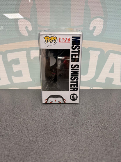 Mister Sinister #1378 2024 Summer Convention Funko Pop! from Marvel X-Men – window side of box