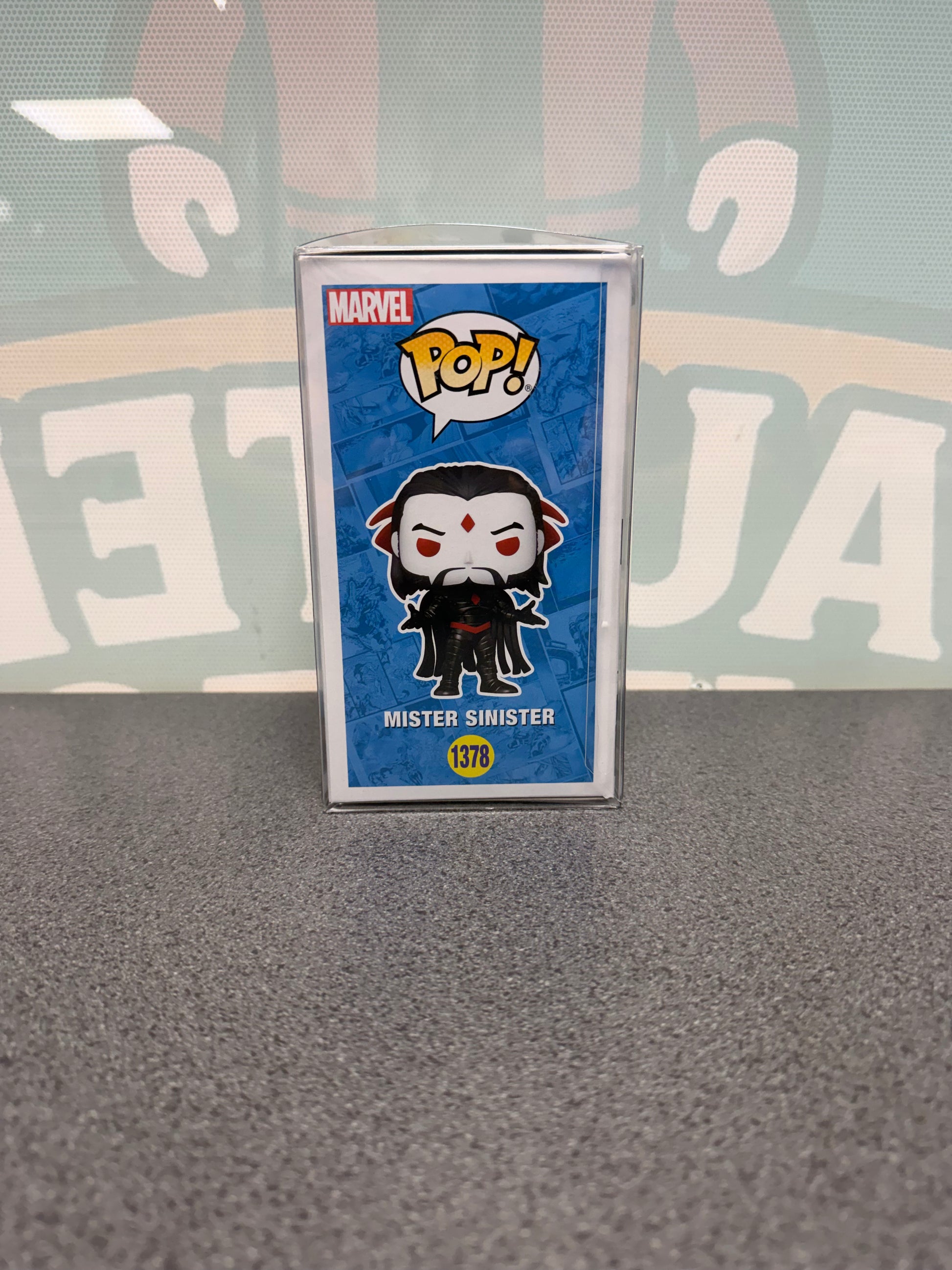 Mister Sinister #1378 2024 Summer Convention Funko Pop! from Marvel X-Men – other side of box