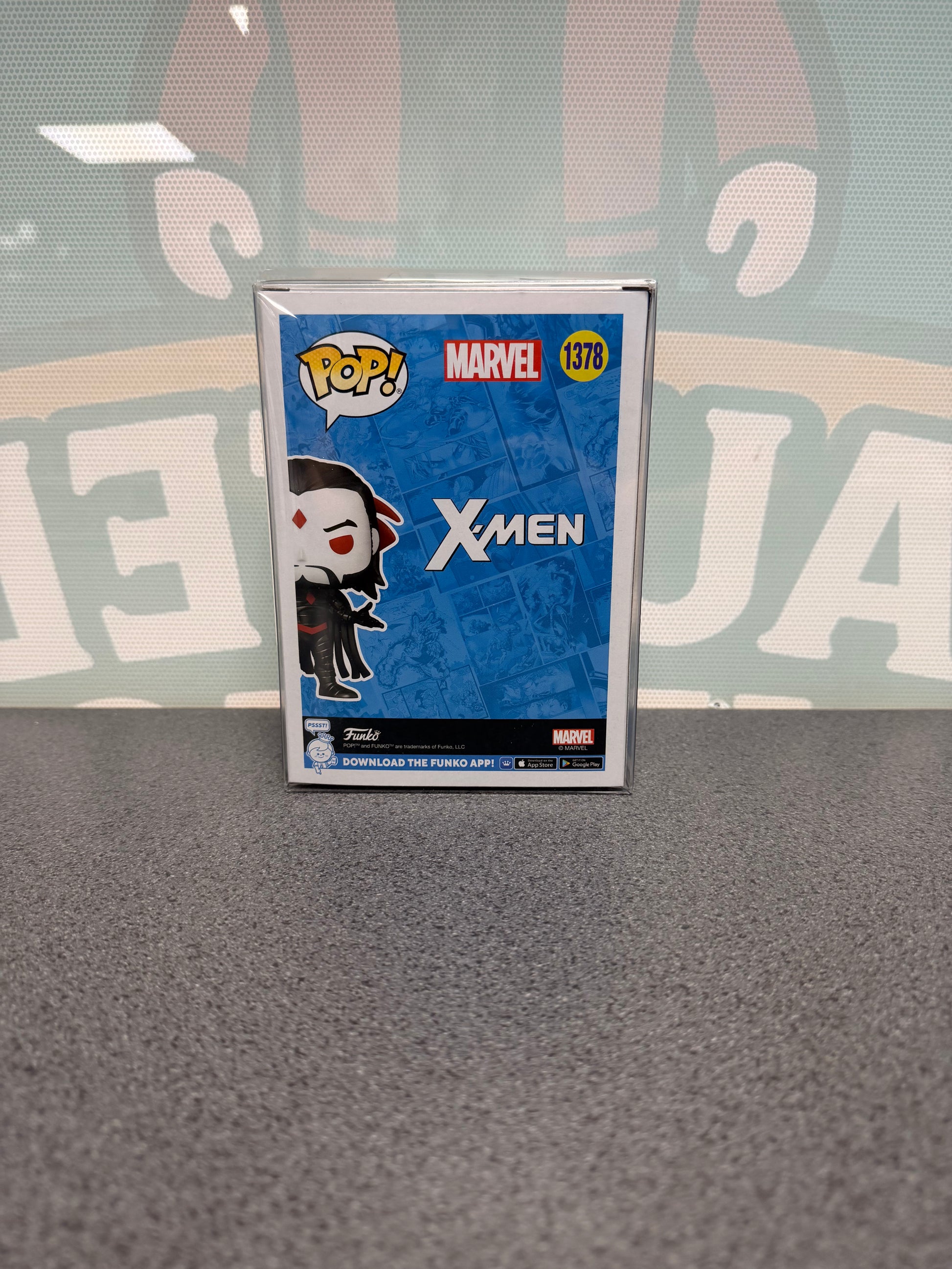 Mister Sinister #1378 2024 Summer Convention Funko Pop! from Marvel X-Men – back of box