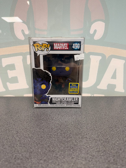 Nightcrawler #490 2020 Summer Convention Funko Pop! from X2: X-Men United – front of box and figure