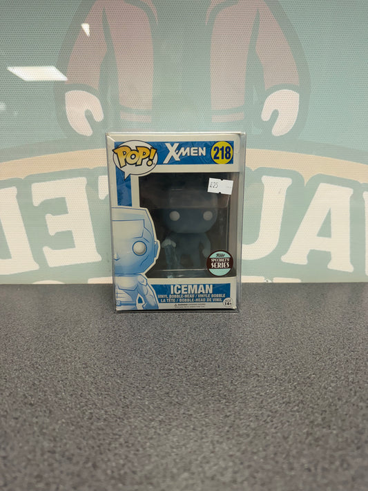 Iceman #218 Specialty Series Funko Pop! from Marvel X-Men – front of box and figure