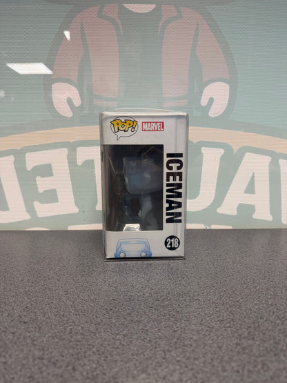 Iceman #218 Specialty Series Funko Pop! from Marvel X-Men – window side of box