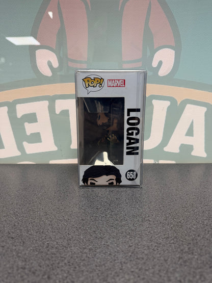 Logan #653 Marvel Collector Corps Exclusive Funko Pop! from X-Men Origins: Wolverine – window side of box