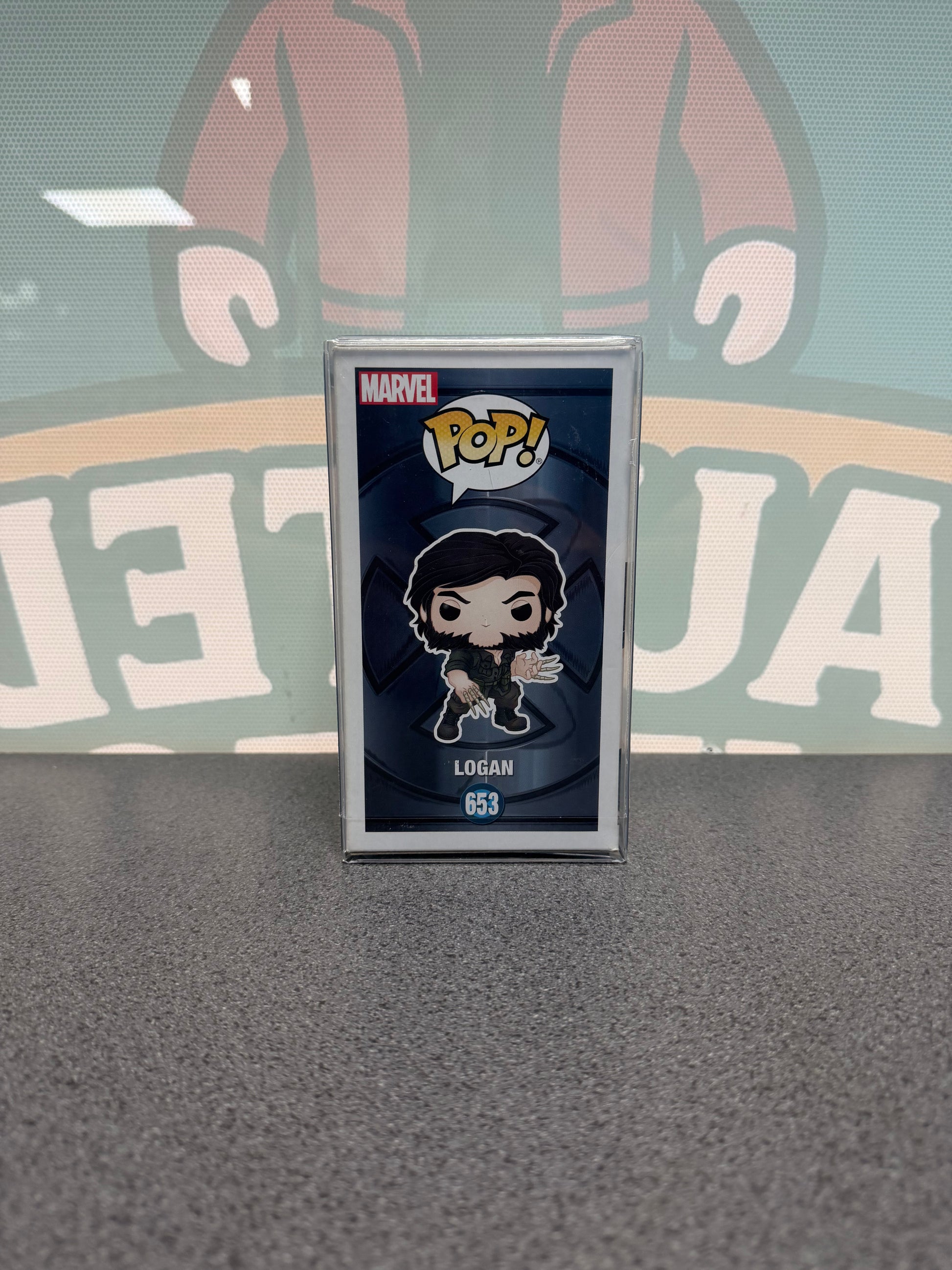 Logan #653 Marvel Collector Corps Exclusive Funko Pop! from X-Men Origins: Wolverine – other side of box