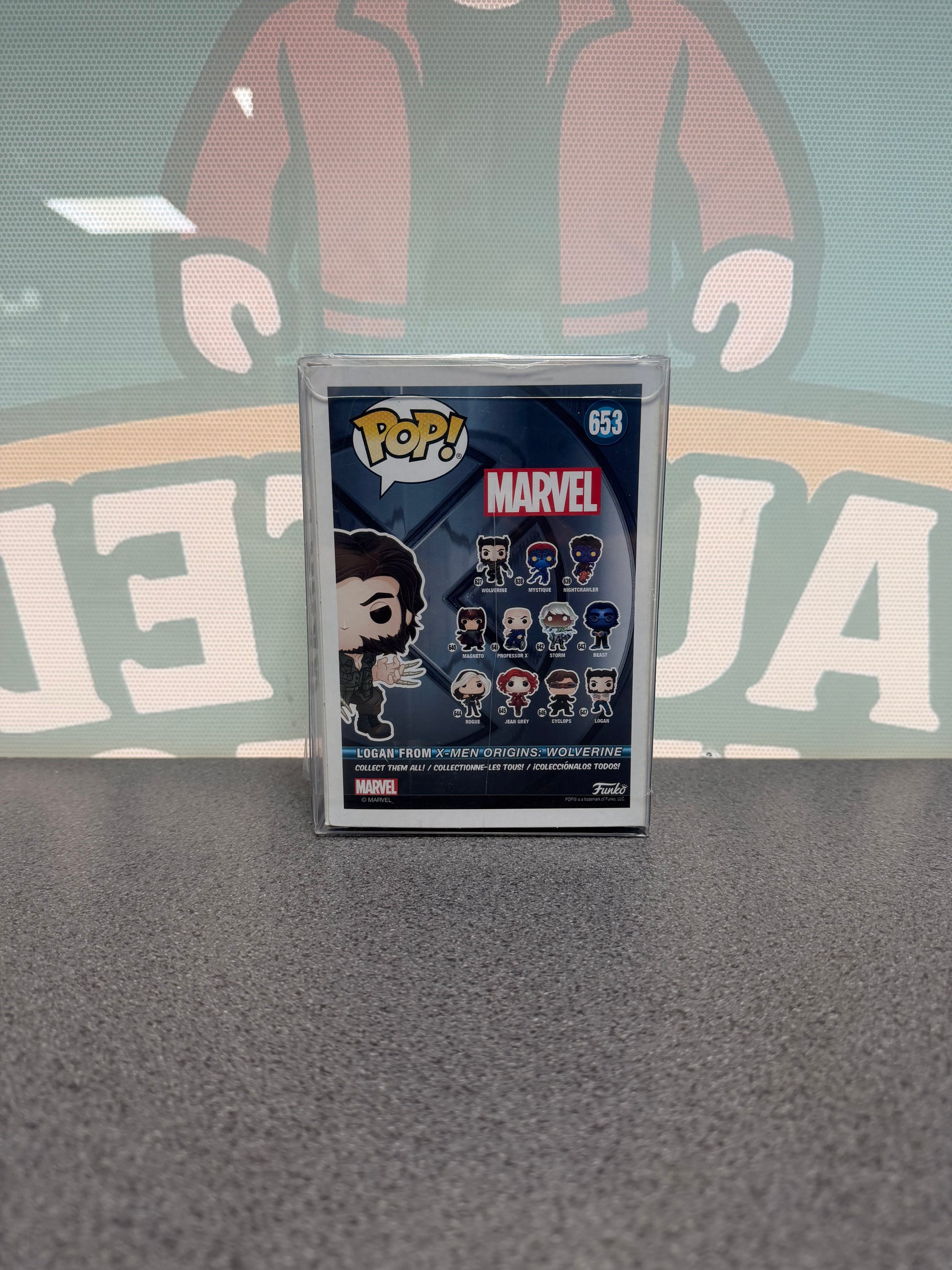 Logan #653 Marvel Collector Corps Exclusive Funko Pop! from X-Men Origins: Wolverine – back of box