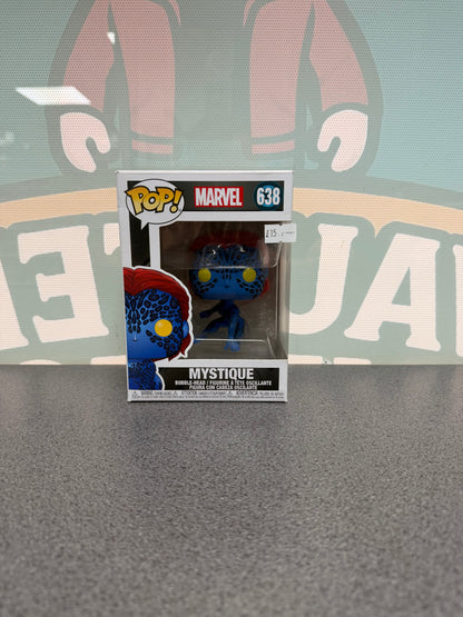 Mystique #638 Funko Pop! from Marvel X-Men – front of box and figure
