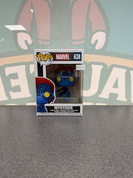 Mystique #638 Funko Pop! from Marvel X-Men – front of box and figure