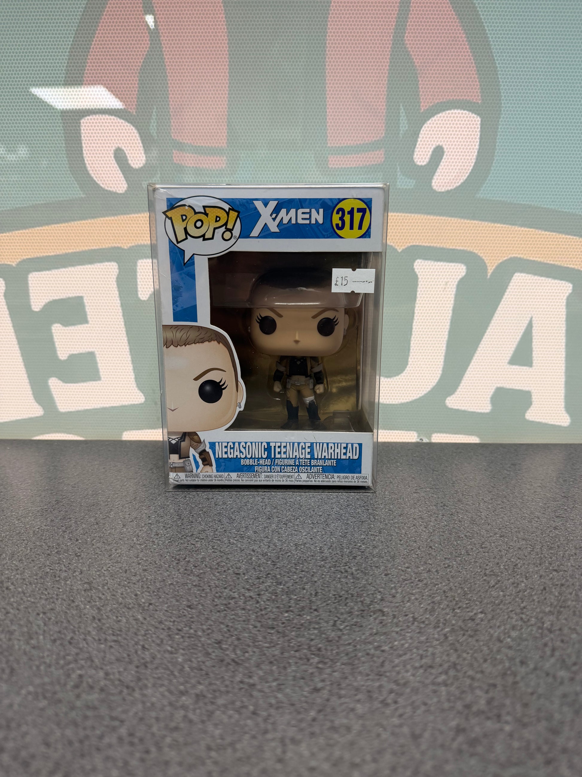 Negasonic Teenage Warhead #317 Funko Pop! from Marvel X-Men – front of box and figure