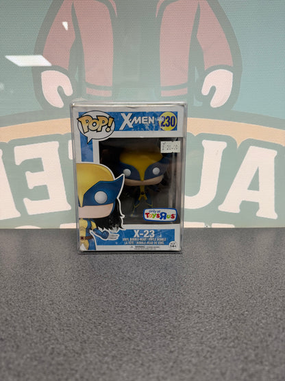 X-23 #230 Toys R Us Exclusive Funko Pop! from Marvel X-Men – front of box and figure