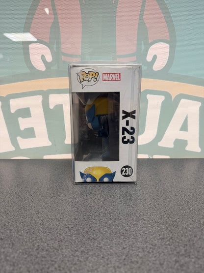 X-23 #230 Toys R Us Exclusive Funko Pop! from Marvel X-Men – window side of box