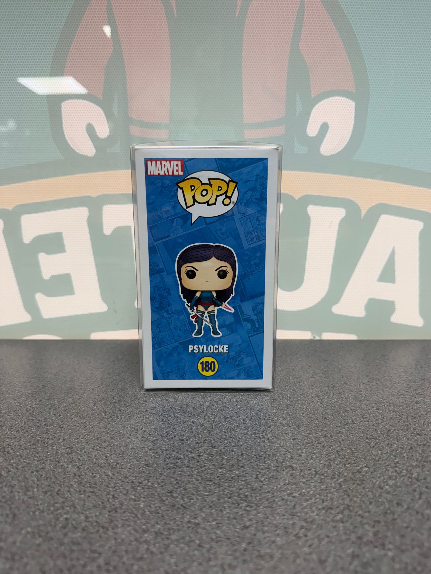 Psylocke #180 Funko Pop! from Marvel X-Men – other side of box