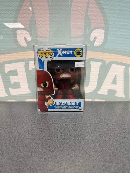 Juggernaut #196 Funko Pop! from Marvel X-Men – front of box and figure