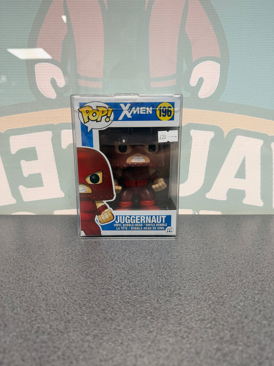 Juggernaut #196 Funko Pop! from Marvel X-Men – front of box and figure