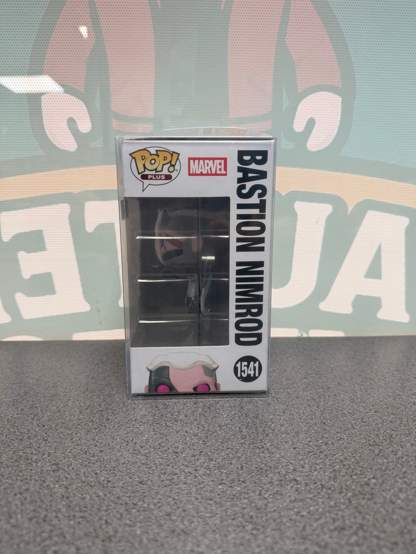Bastion Nimrod #1541 Pop! Plus Funko Pop! from Marvel X-Men '97 – window side of box