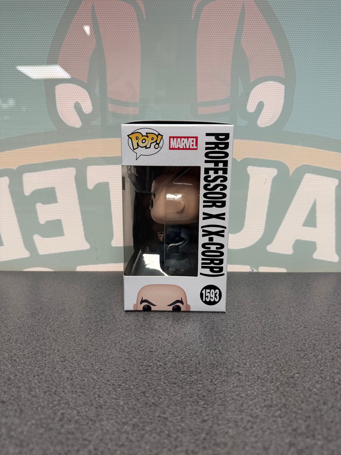 Professor X (X-Corp) #1593 Funko Pop! from Marvel X-Men '97 – window side of box