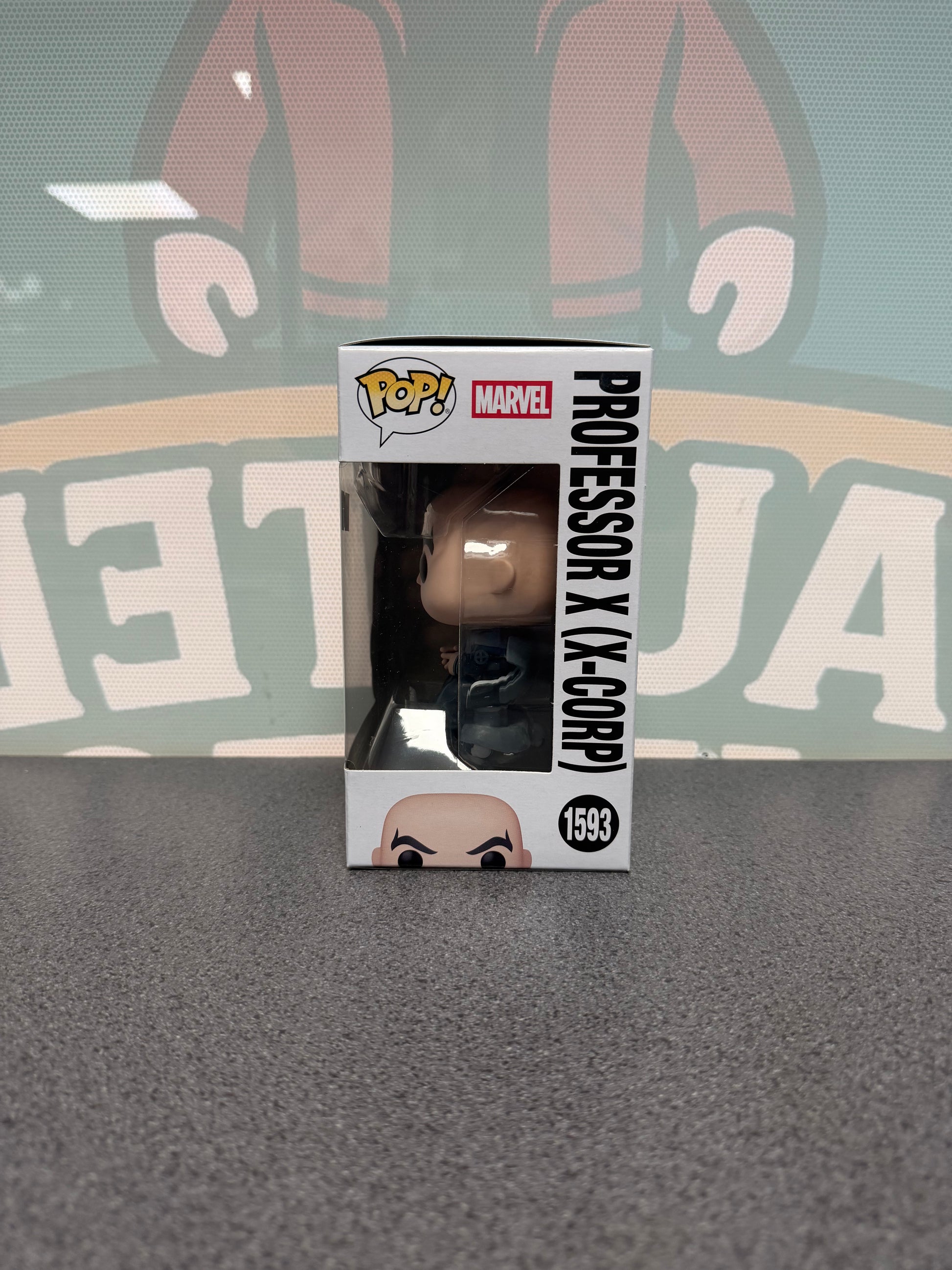 Professor X (X-Corp) #1593 Funko Pop! from Marvel X-Men '97 – window side of box