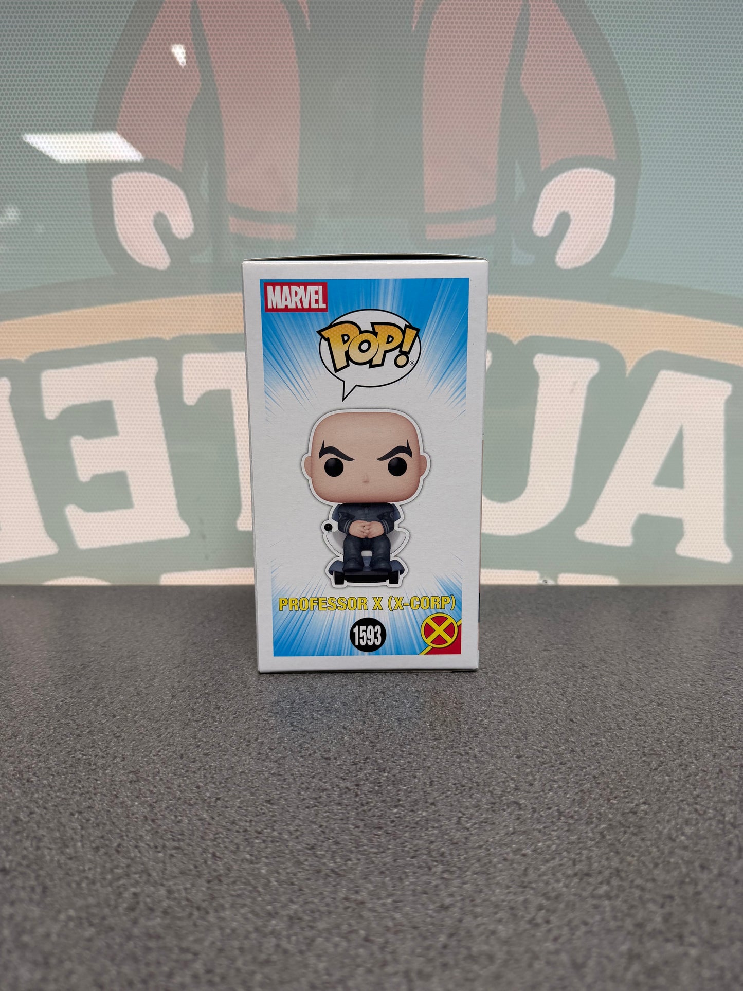 Professor X (X-Corp) #1593 Funko Pop! from Marvel X-Men '97 – other side of box