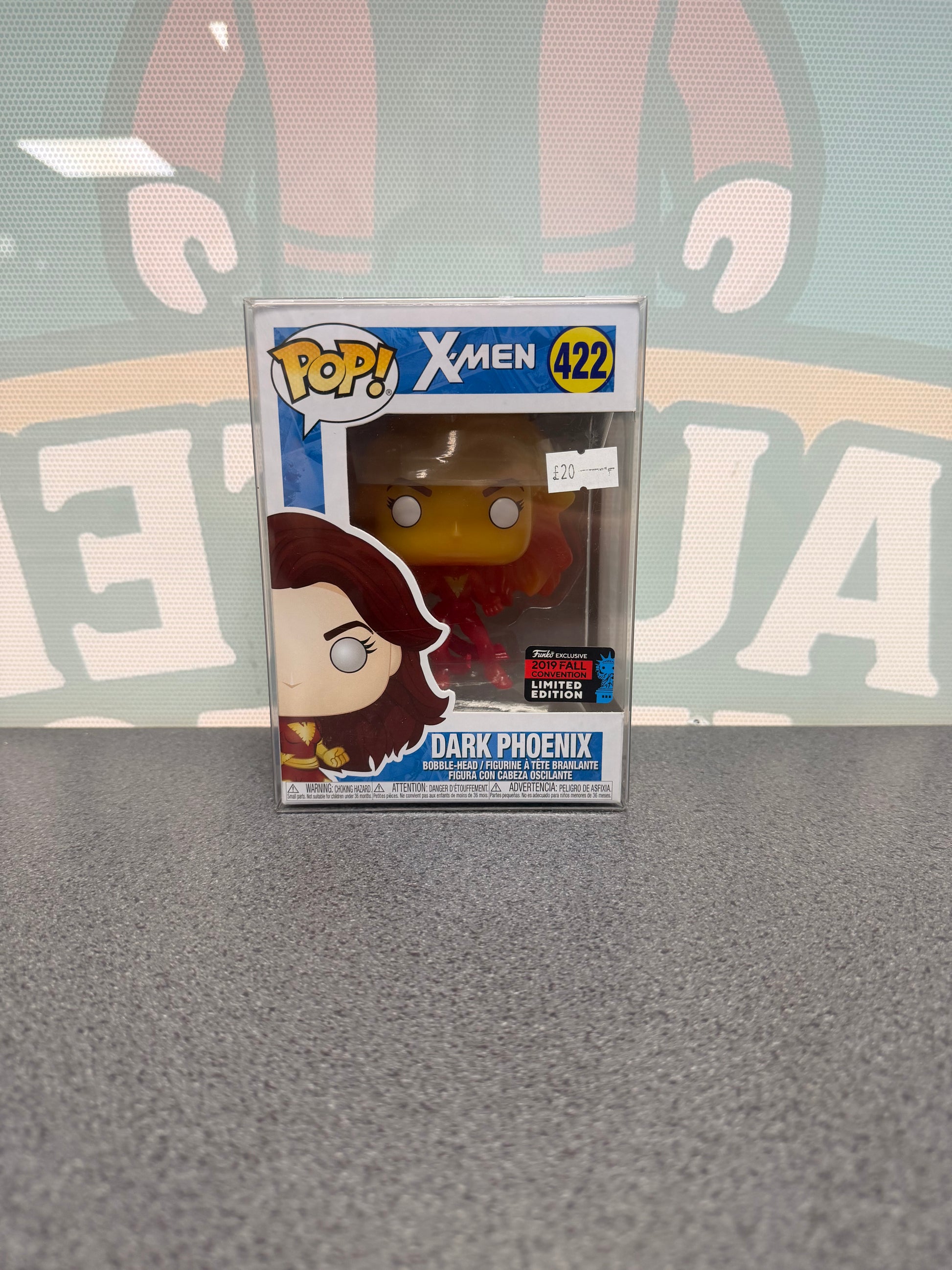 Dark Phoenix #422 2019 Fall Convention Funko Pop! from Marvel X-Men – front of box and figure