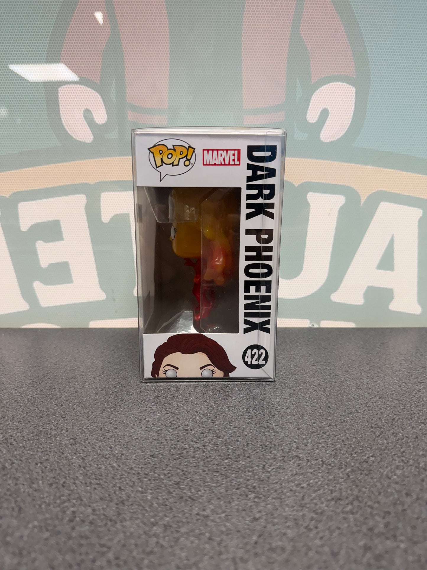 Dark Phoenix #422 2019 Fall Convention Funko Pop! from Marvel X-Men – window side of box