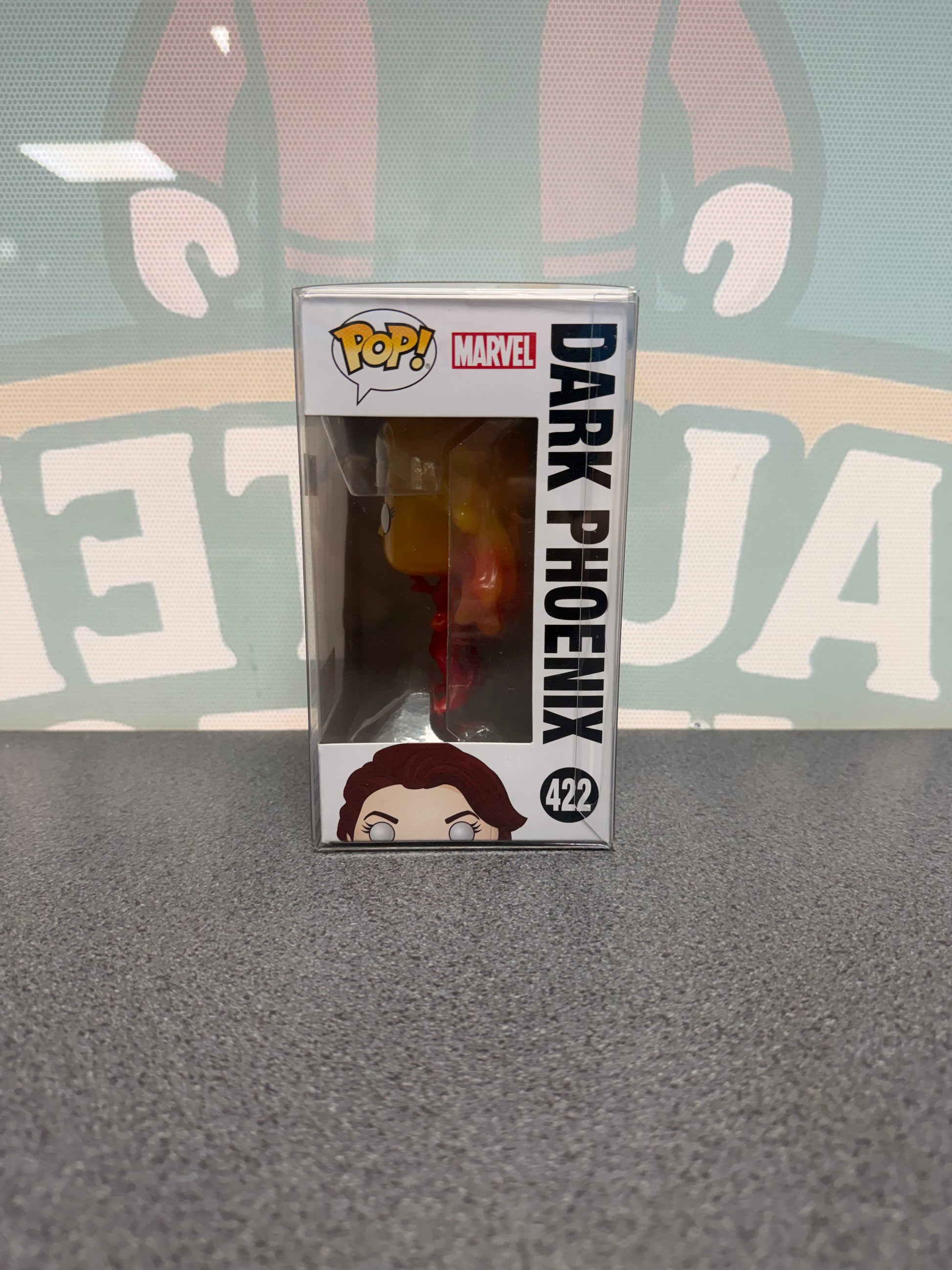 Dark Phoenix #422 2019 Fall Convention Funko Pop! from Marvel X-Men – window side of box