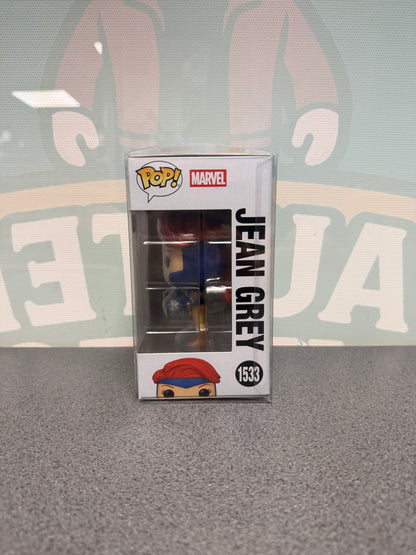 Jean Grey with Present #1533 Holiday Funko Pop! from Marvel X-Men – window side of box