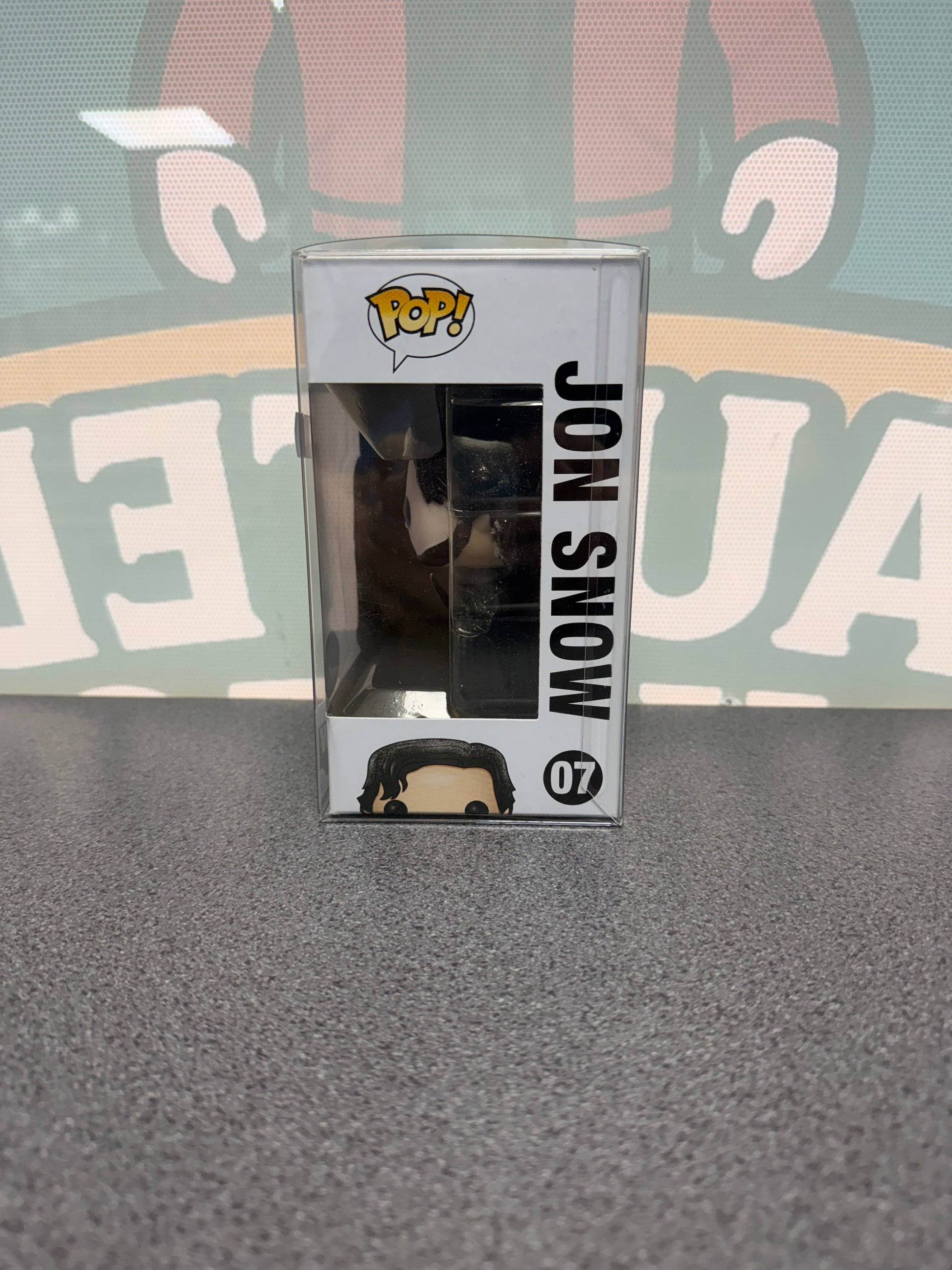 Jon Snow Beyond the Wall Exclusive Funko Pop! #07 from Game of Thrones – window side of box