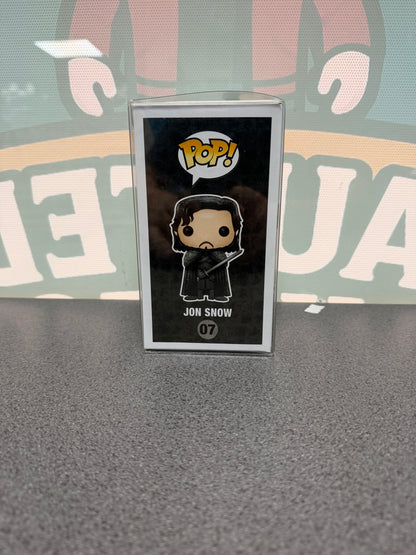 Jon Snow Beyond the Wall Exclusive Funko Pop! #07 from Game of Thrones – illustrated side of box