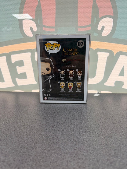 Jon Snow Beyond the Wall Exclusive Funko Pop! #07 from Game of Thrones – back of box