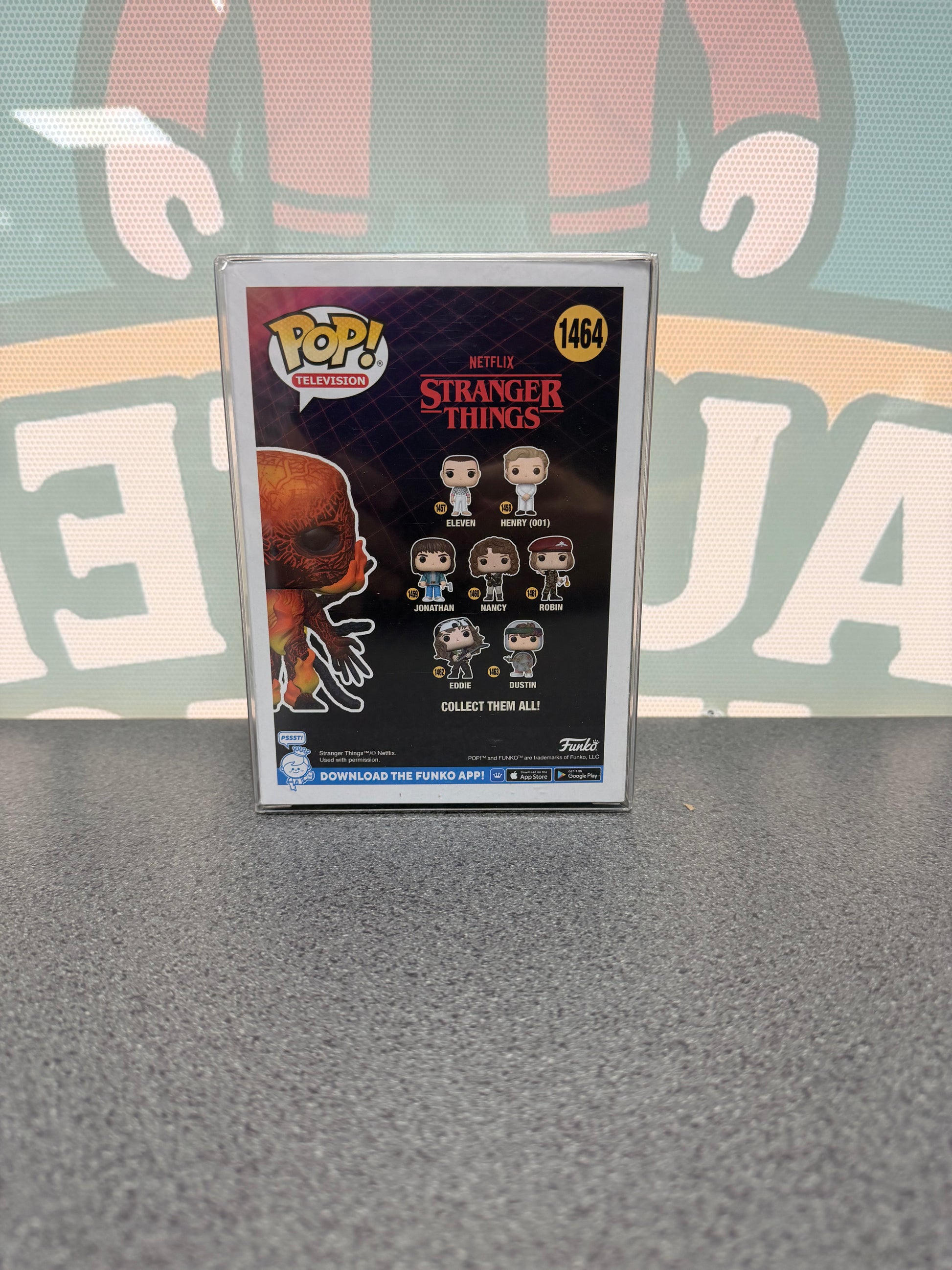Vecna Glow in the Dark – Hot Topic Exclusive Funko Pop! #1464 from Stranger Things – back of box